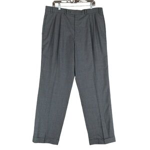 Lauren Ralph Lauren Men’s 38x32 Gray 100% Wool Cuffed Dress Pants Total‎ Comfort